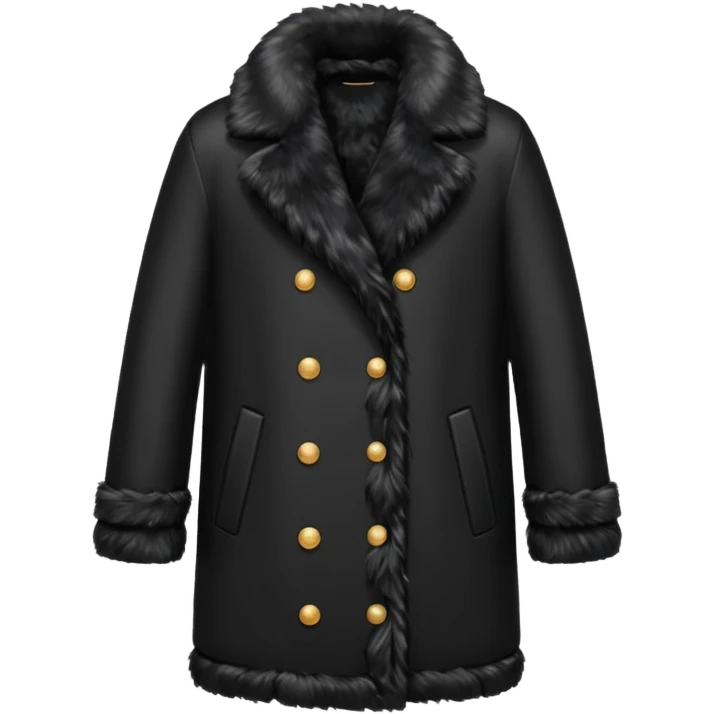 black fur coat emoji
