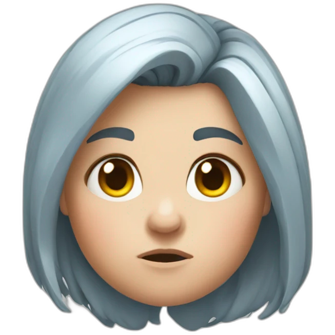Grumpfy dwarf girl emoji