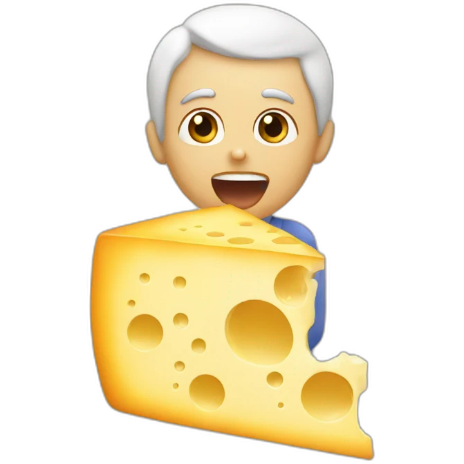 eating some cheese emoji