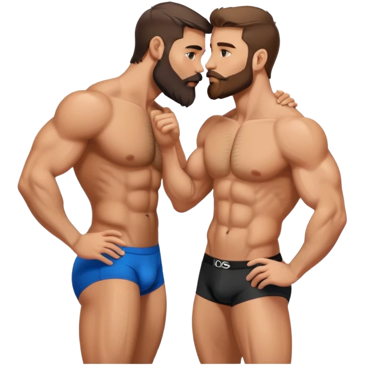 sexy-pose-very-fit-beard-brunette-caucasian-gay-men-kissing emoji