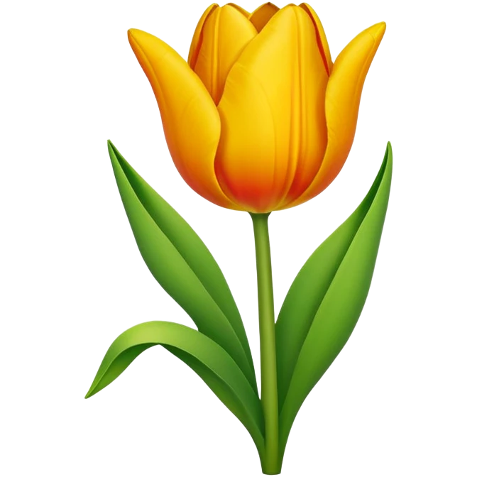 Tulip with 🌿 emoji