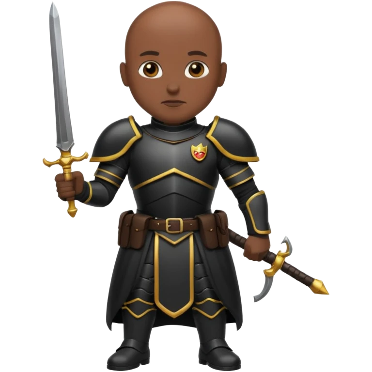 bald armed guards black armour emoji