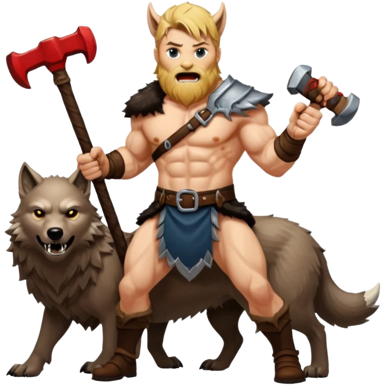 Norse Vider, who killed the Wolf Fenrir emoji