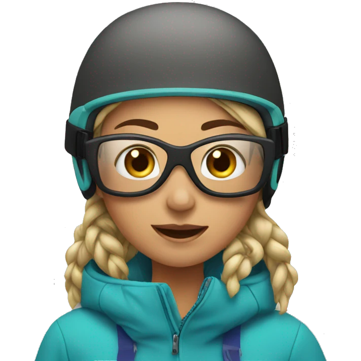 Girl snowboarding emoji
