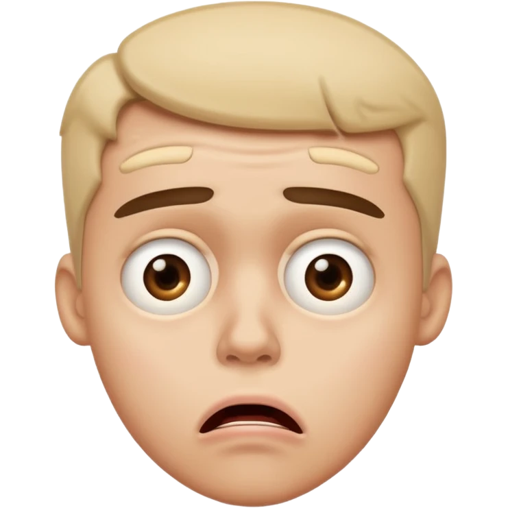 Shocked disappointed face emoji