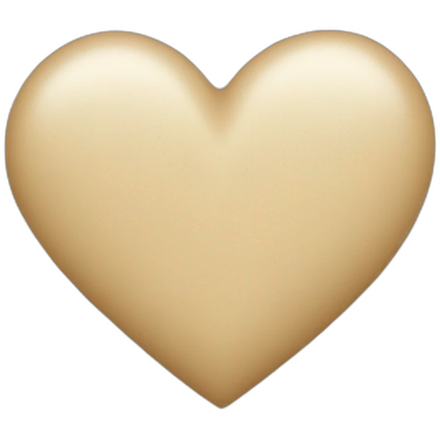 Beige heart emoji
