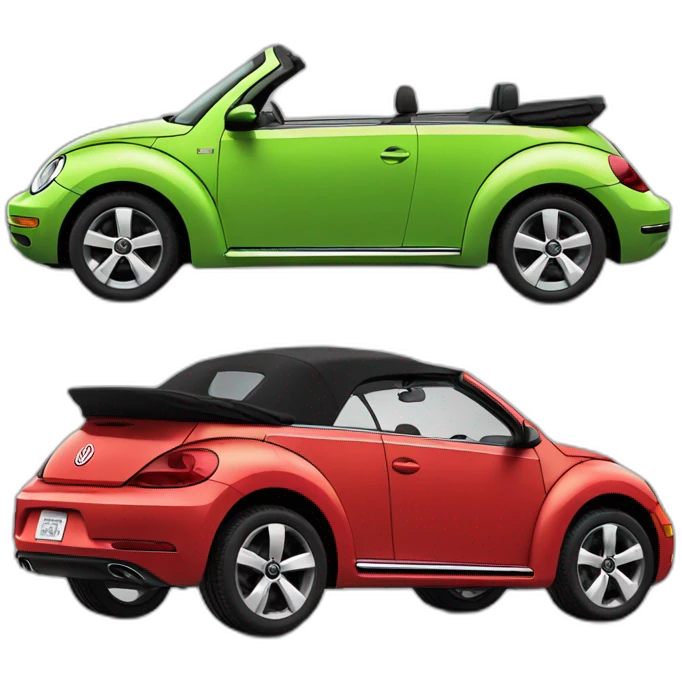 Volkswagen newbeetle convertible applegreen emoji
