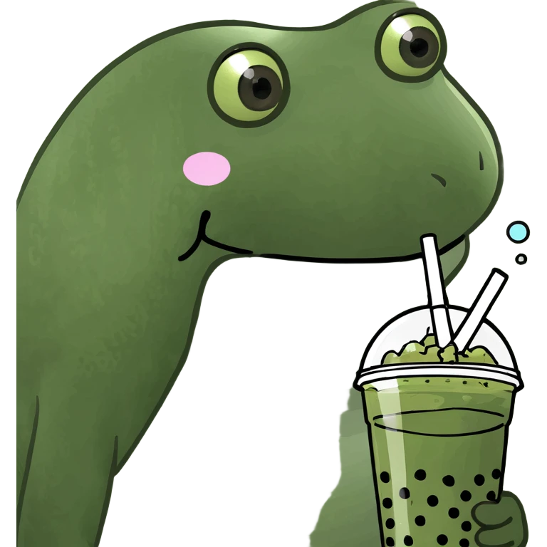 Bubble tea matcha emoji