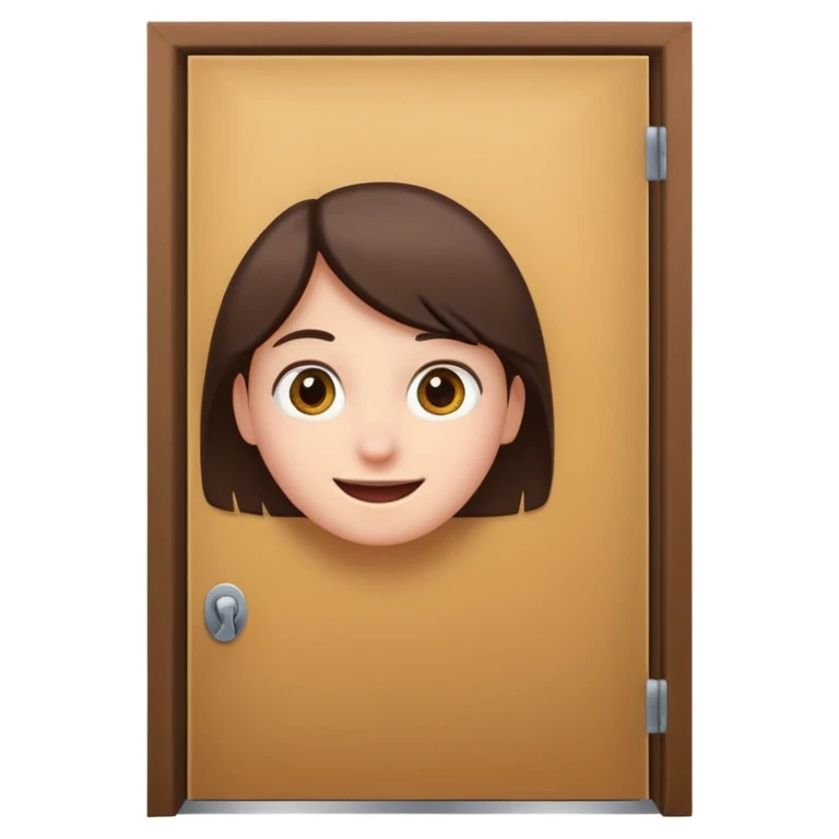 Peeking out of a door  emoji