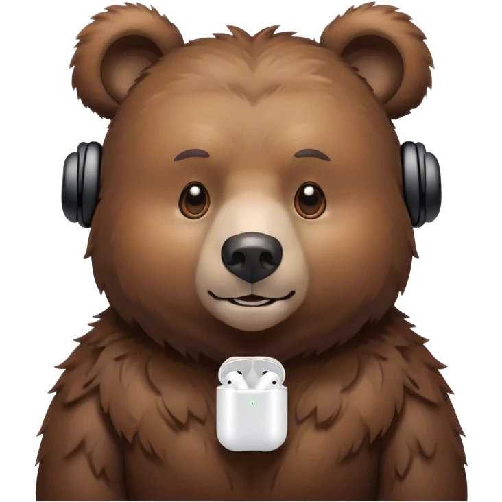 bear with airpods emoji