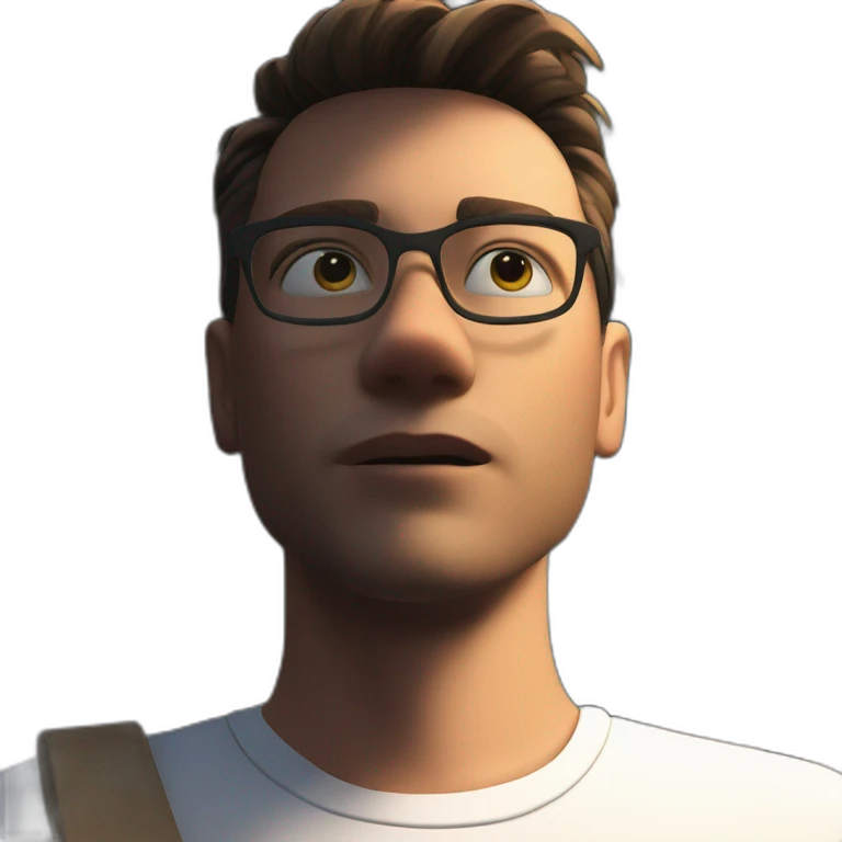 glasses-wearing boy in white shirt emoji