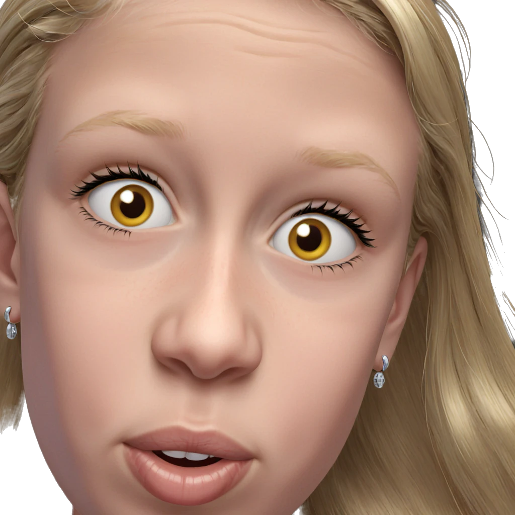 blonde girl with elegant earrings emoji