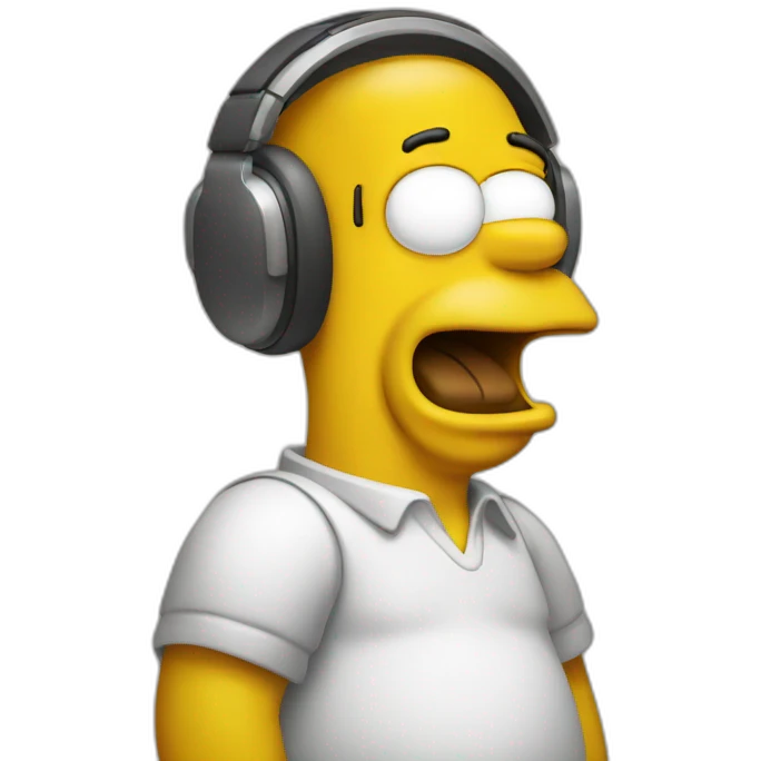 Homer singing emoji