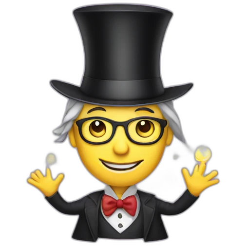 magician who type code on a computer emoji