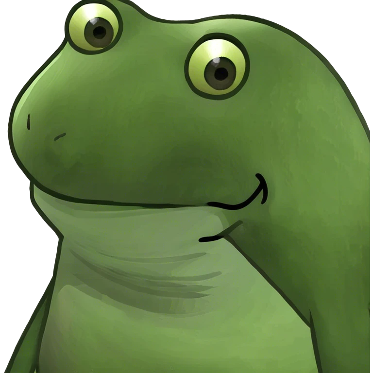 Sleepy frog emoji