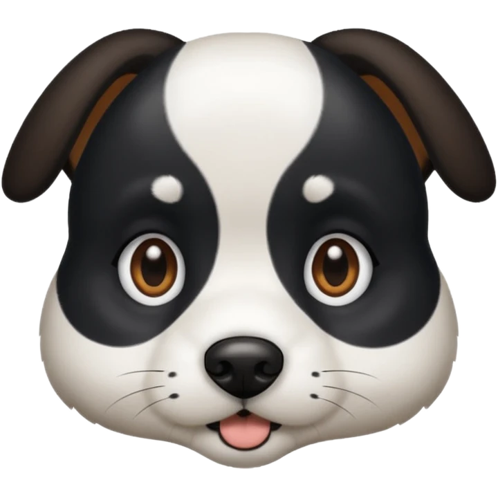 black and white dog spotted emoji