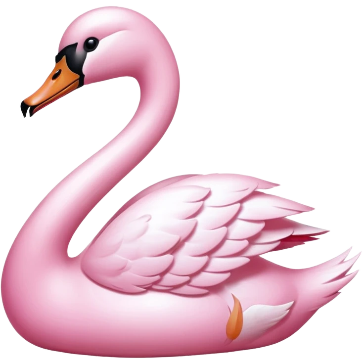 Pastel Pink Swan emoji