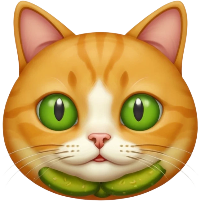 Cat with pickles on eyes  emoji