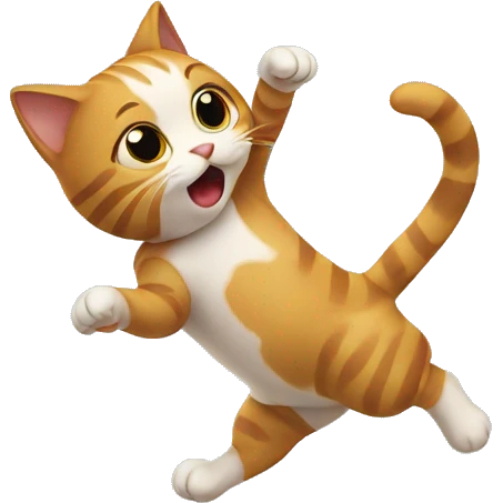 cat doing a flip emoji