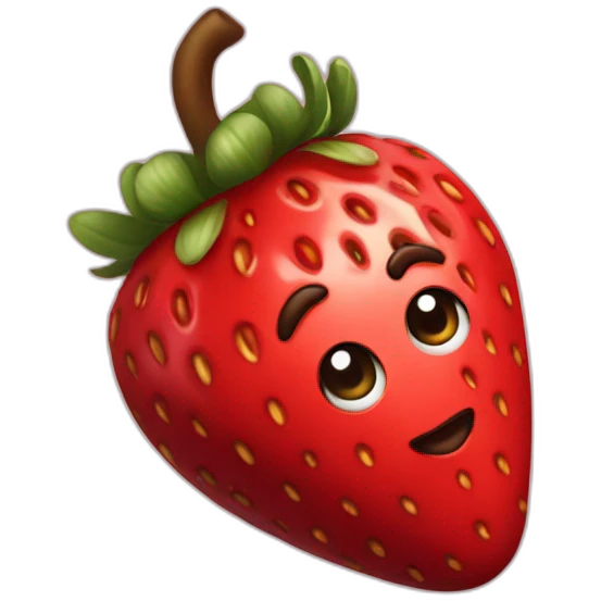 Strawberry covered in chocolate emoji
