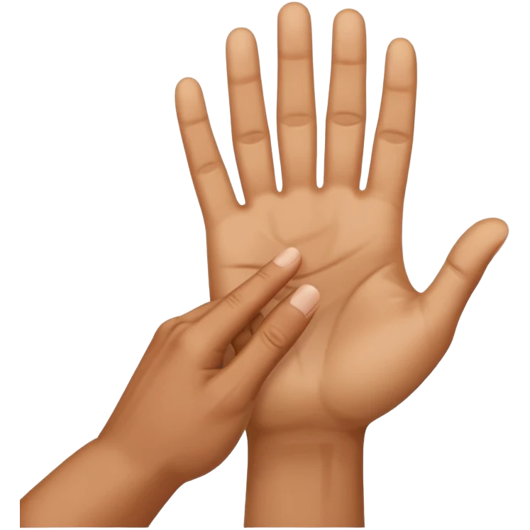 une main qui dit stop et on peut voir l'homme derriere emoji