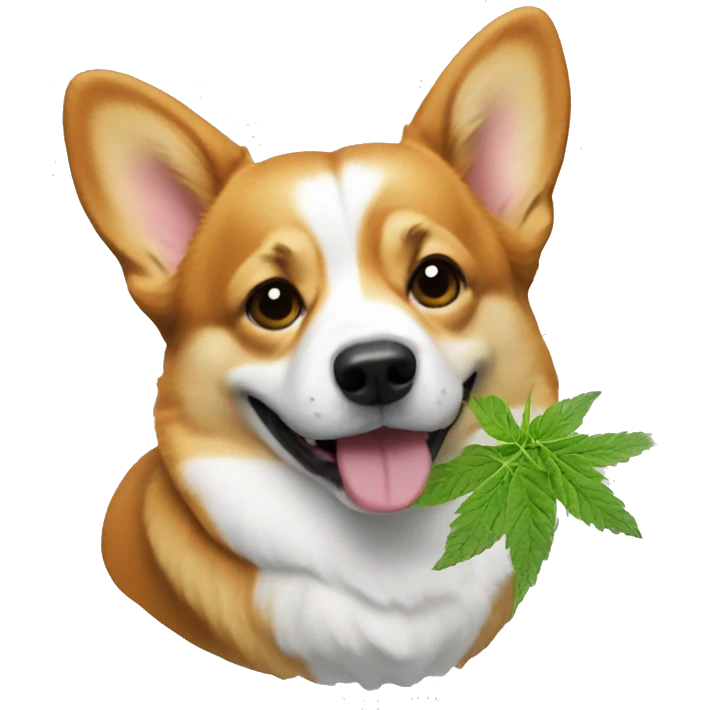 Corgi weed emoji