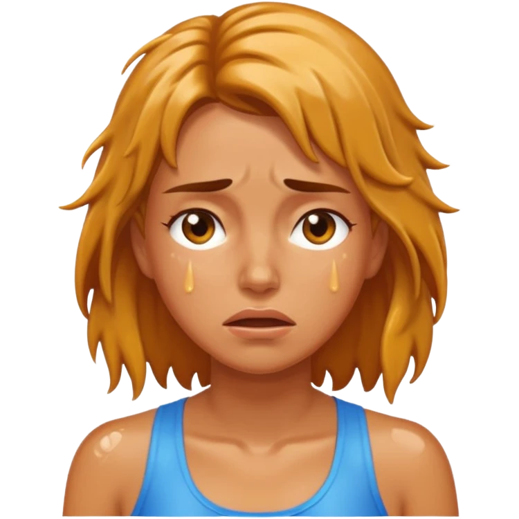 sweaty woman exhausted emoji