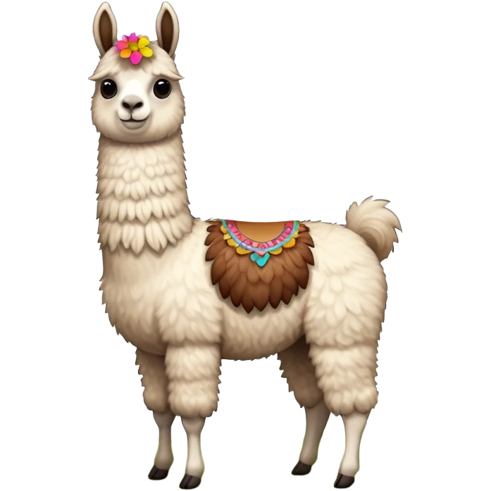 llama with spring emoji