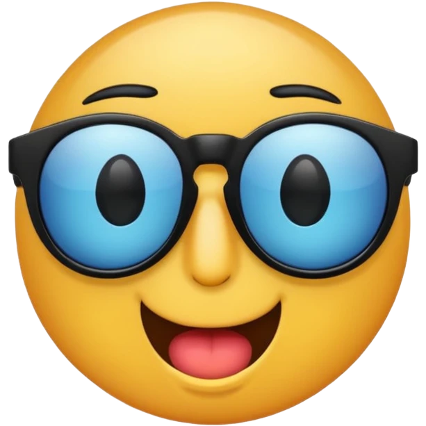 Funny face sunglasses emoji