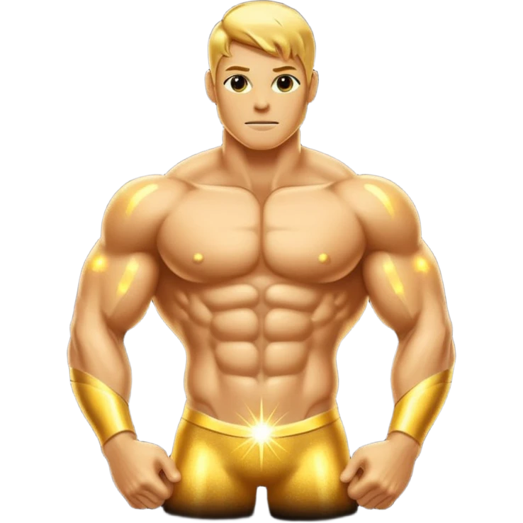 muscular silhouette with sparkles emoji