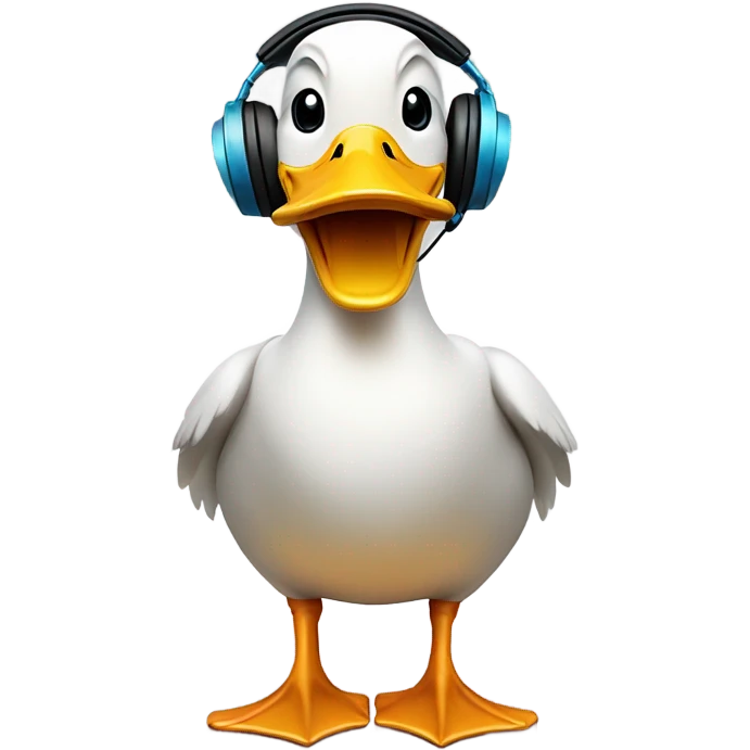 Duck at concert emoji