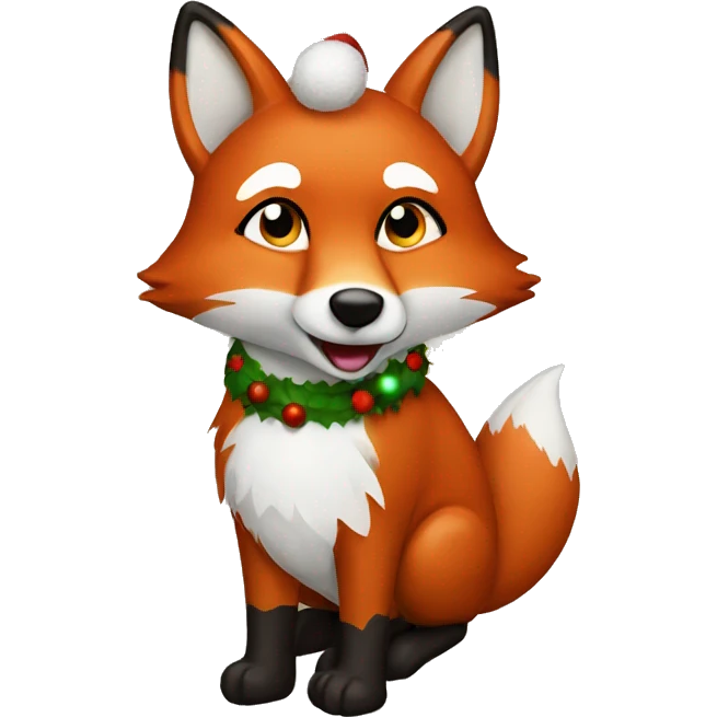 Christmas Fox emoji