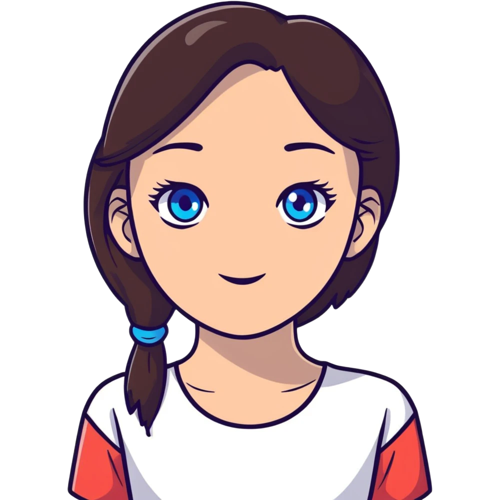 brunette girl with blue eyes emoji