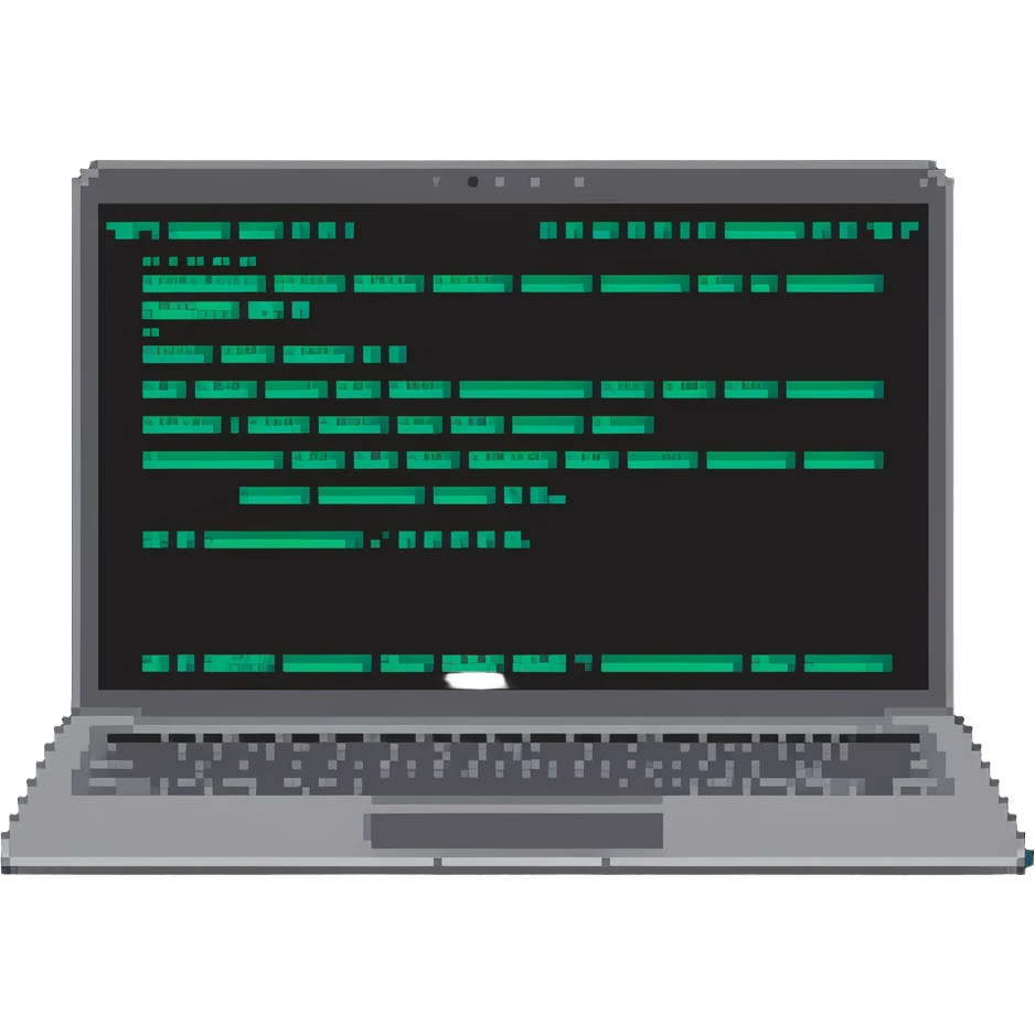 laptop with code on screen emoji
