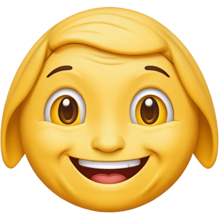 Normal yellow simple Emoji Smiling with wrinkles emoji
