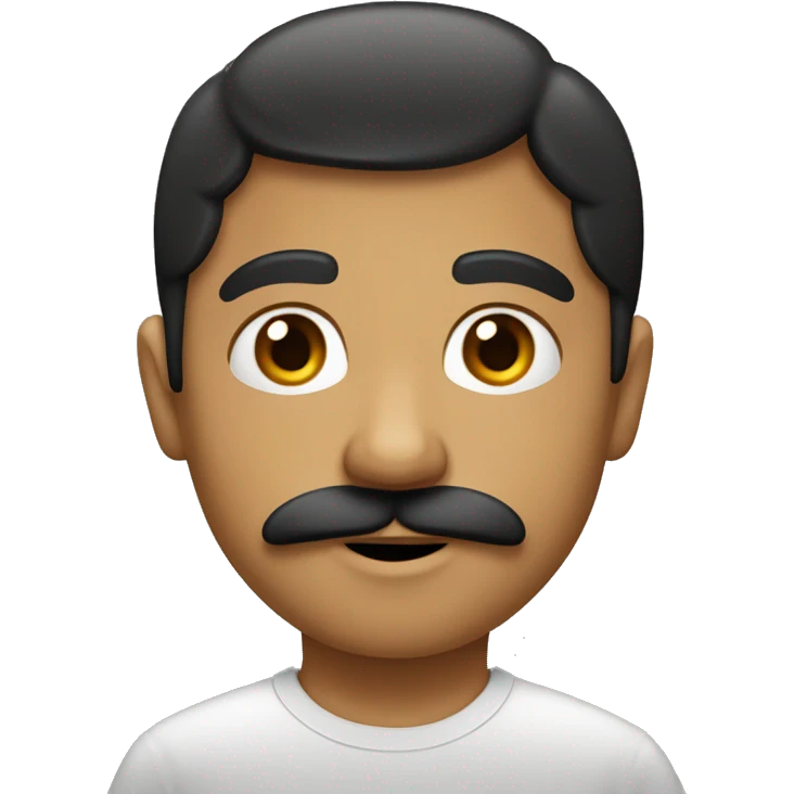 niño enojado calvo y con bigote  emoji