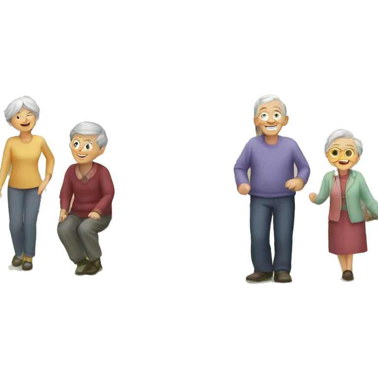 House for old people with old people that are happy  emoji