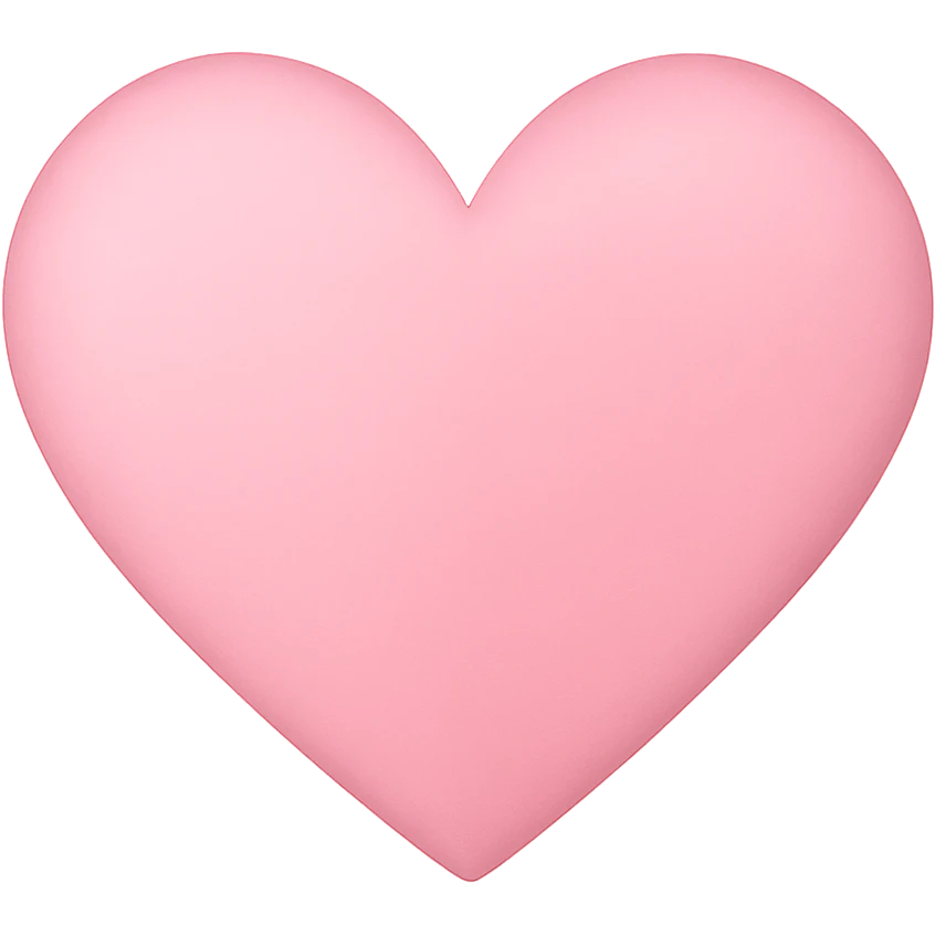 heart with a soft pink gradient, clean digital illustration, no background emoji