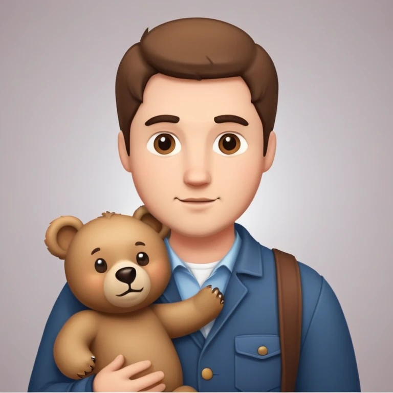 man with bear emoji
