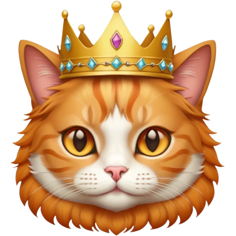 Cat wearing a crown emoji