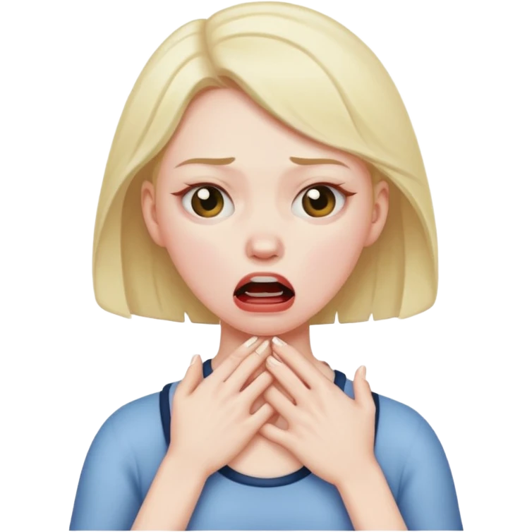 female choking myself emoji