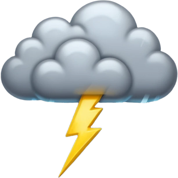 rain cloud lightning emoji