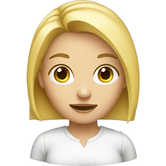 BLONDE GIRL WORKING ONLINE emoji