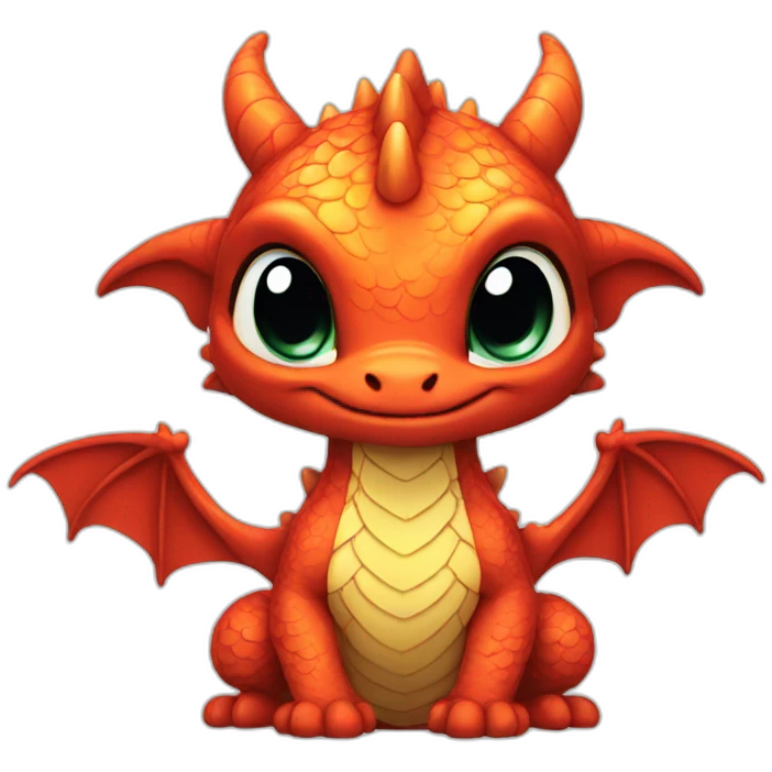 dragon cute modern emoji