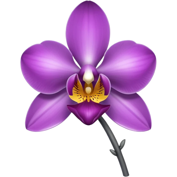 metallic chrome minimalistic all gray orchid emoji