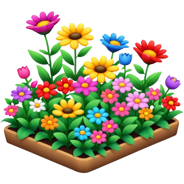 pretty flower bed emoji