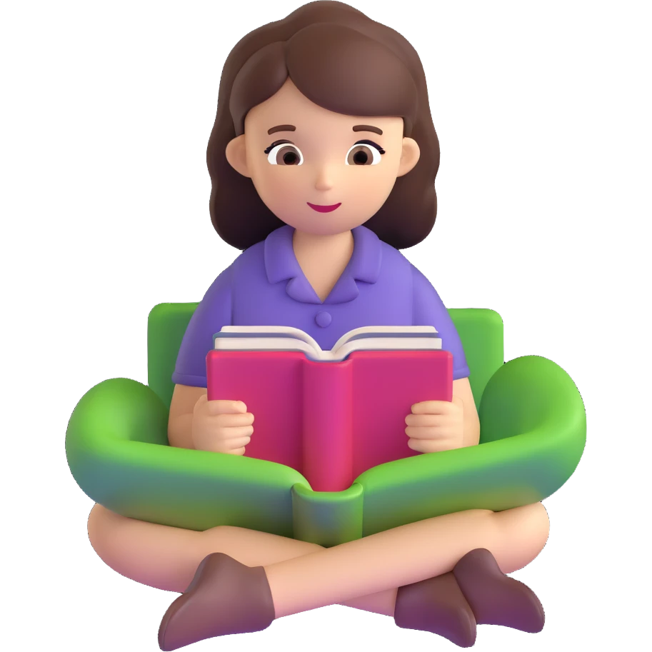 girl reading a book emoji