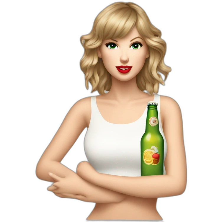 Taylor Swift drink a beer emoji