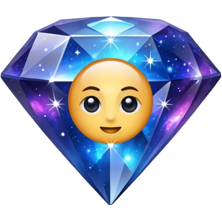 Galaxy within a diamond emoji