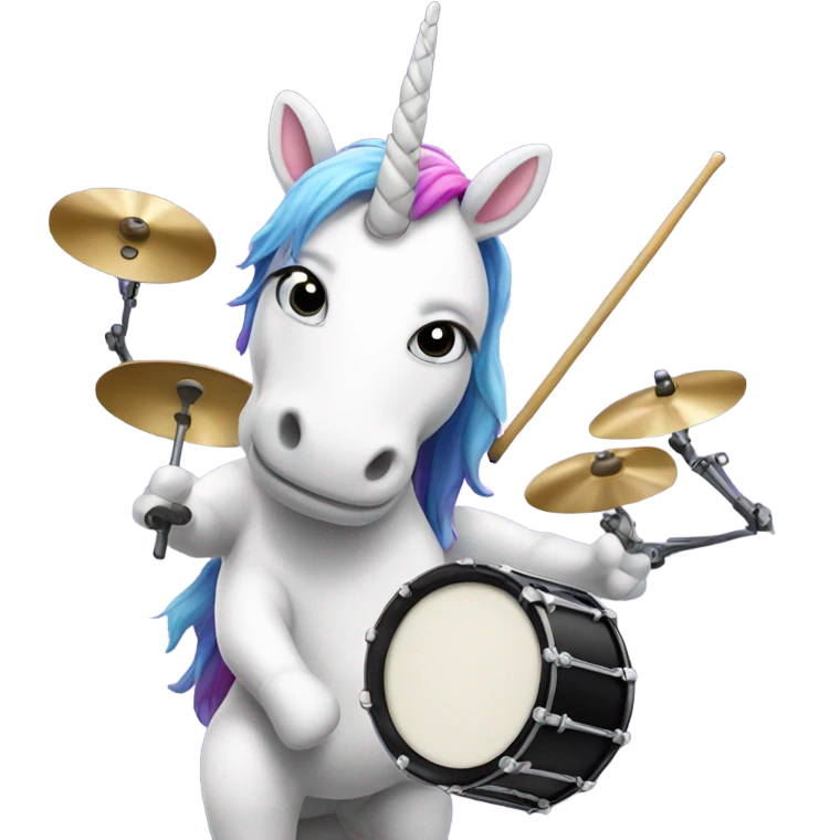 unicorn playing drums  emoji